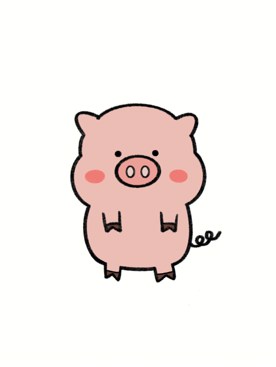 噜噜猪简笔画图片