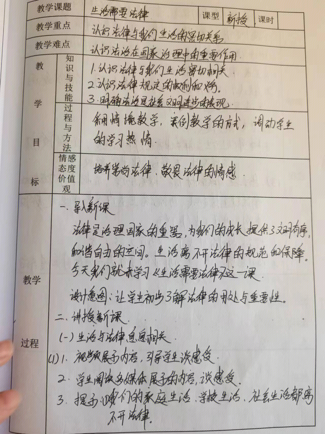 版部编版七年级下册道德与法治生活需要法律教案备课#初中道德与法治