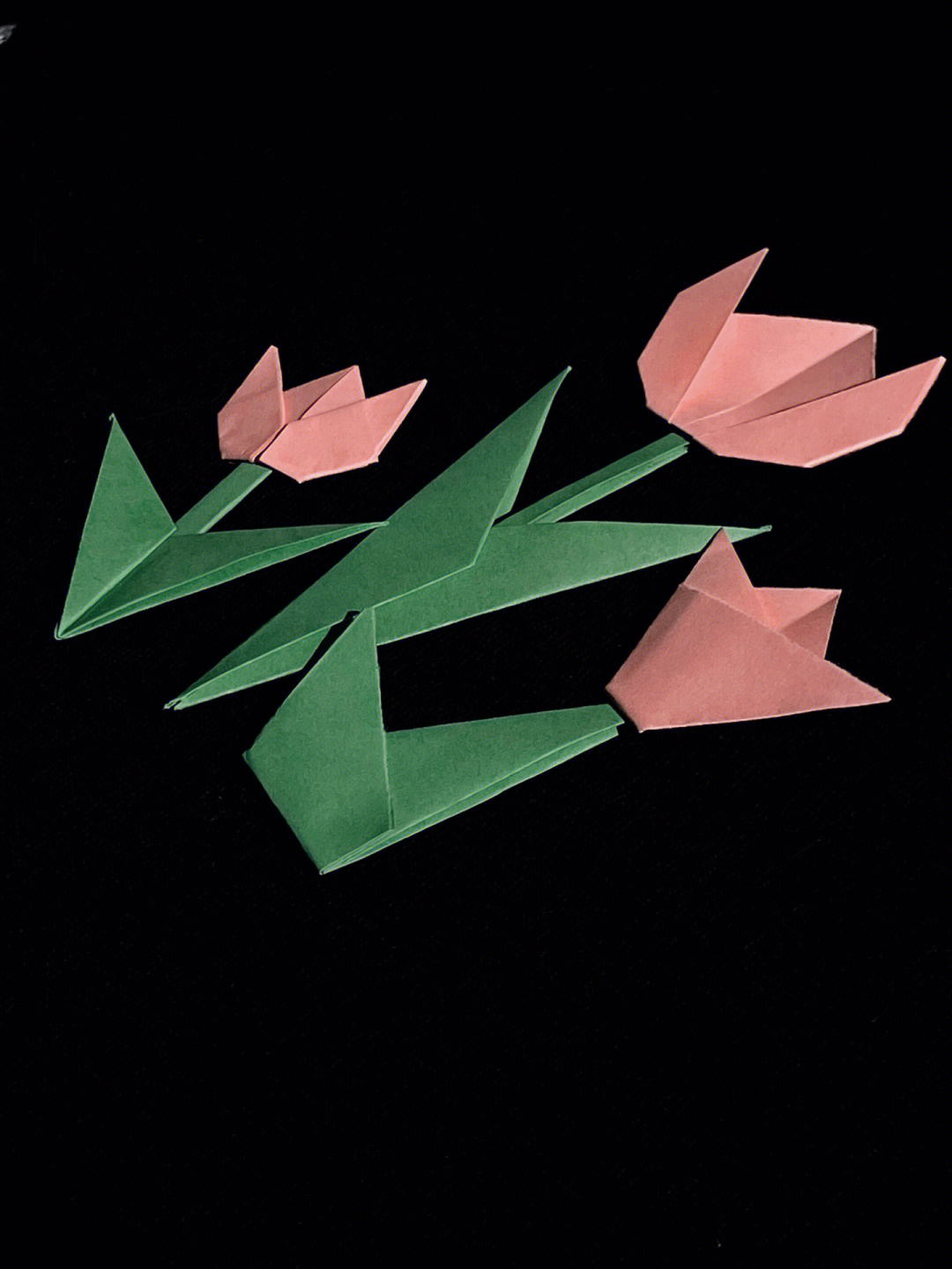 立体郁金香折法三种图片