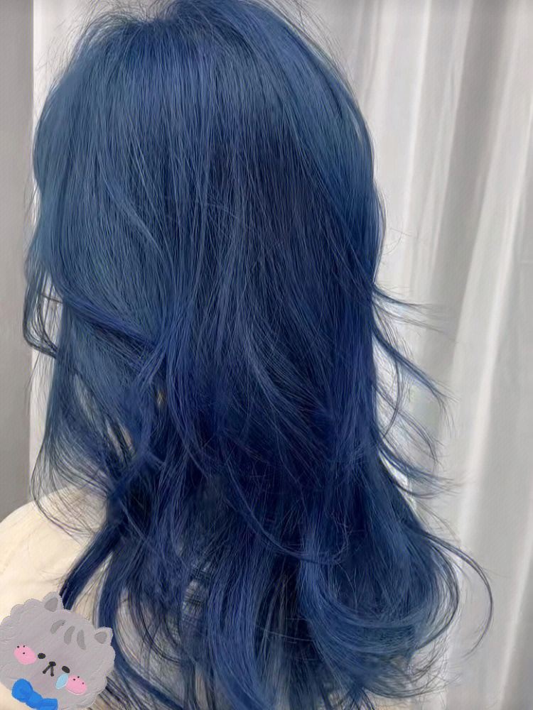 蓝色头发改色图片