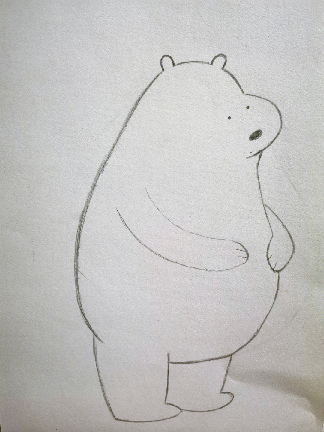 白熊简笔画步骤图片