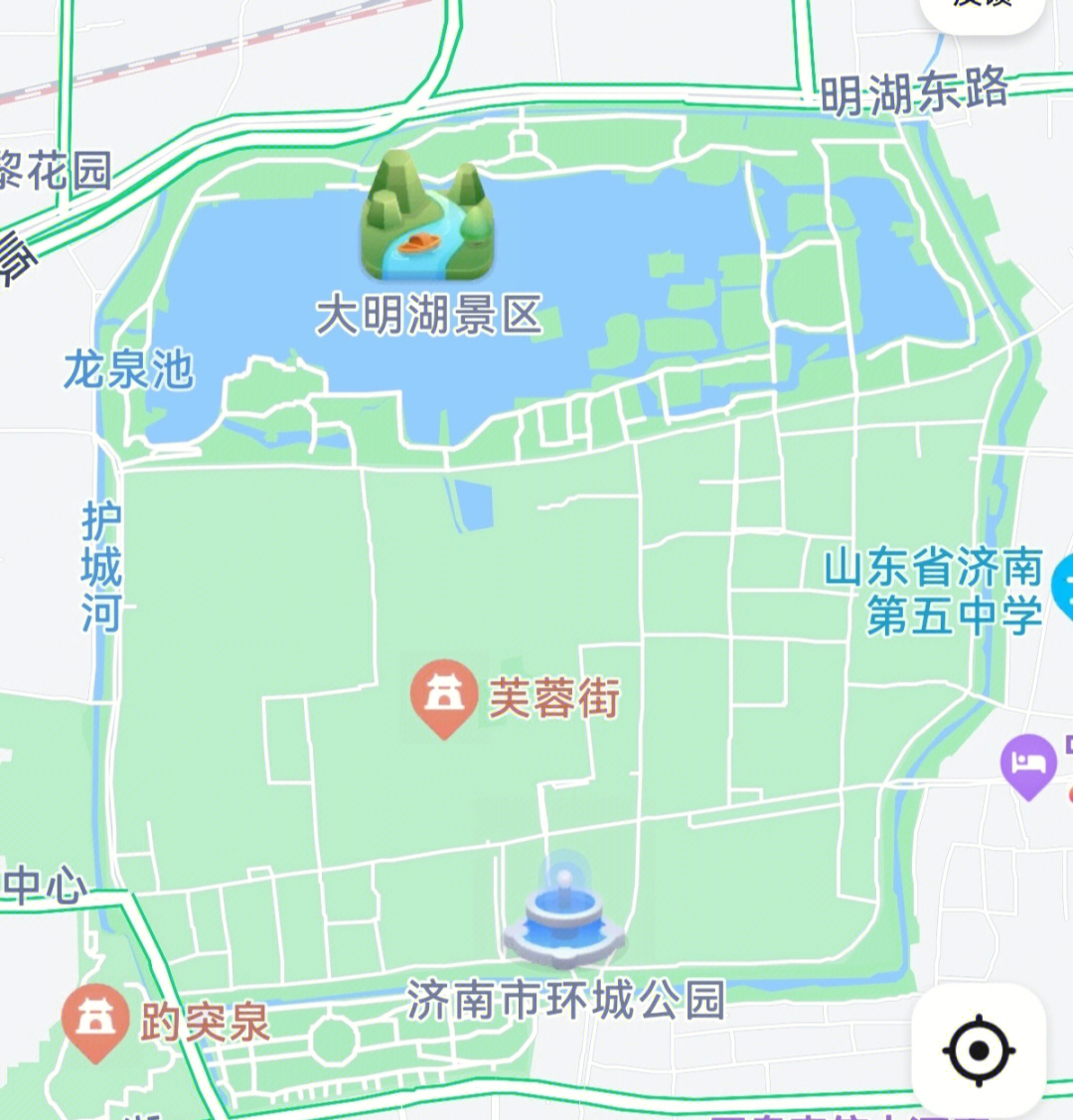 济南大明湖景区地图图片