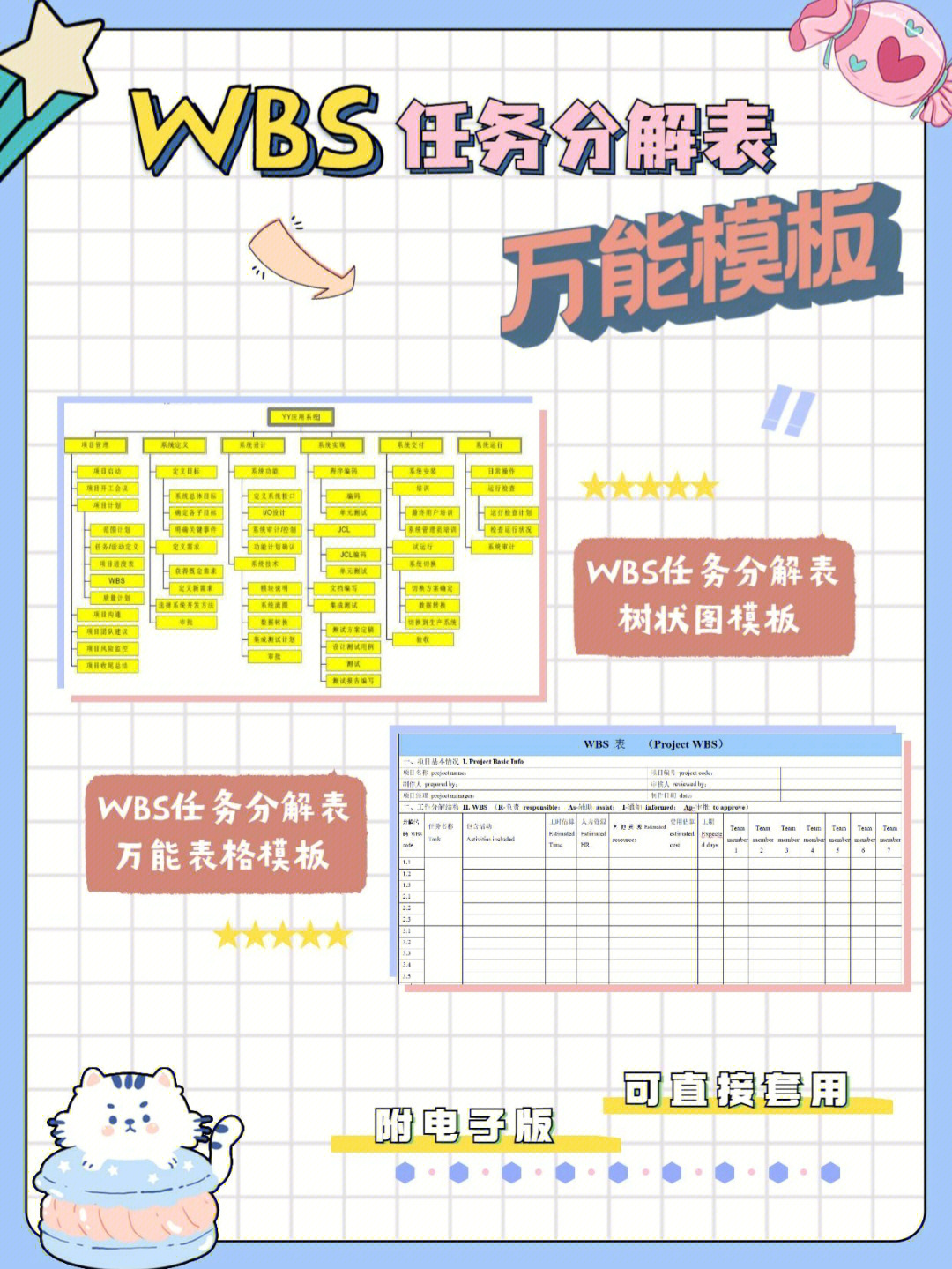 项目管理神仙表格wbs任务分解表模板分享