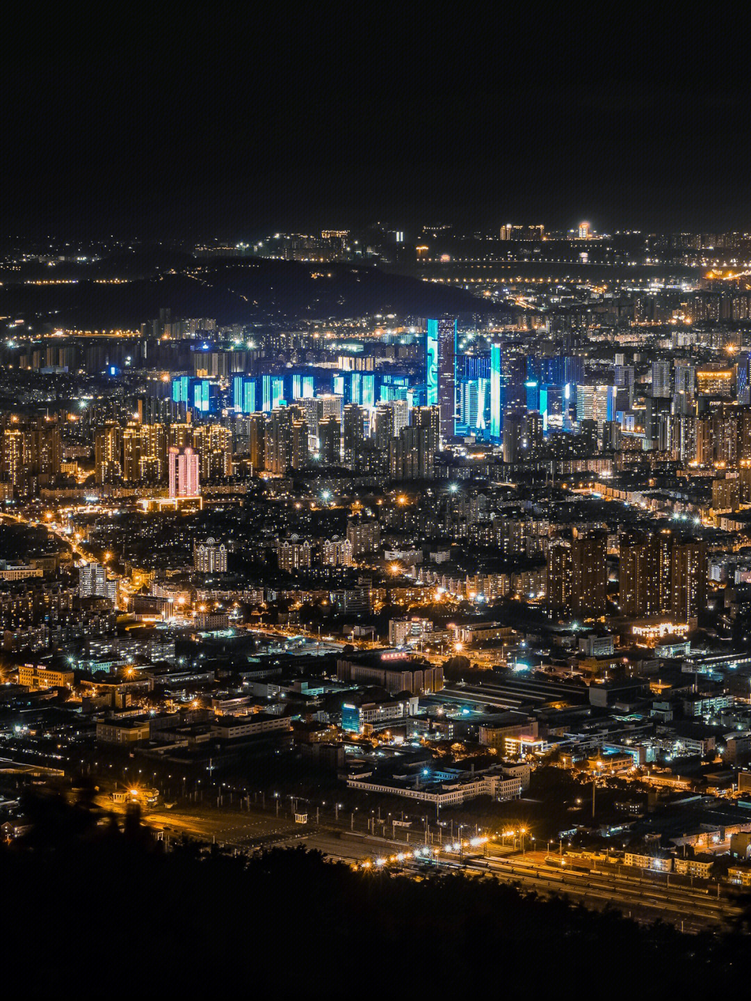 鼓岭夜景图片