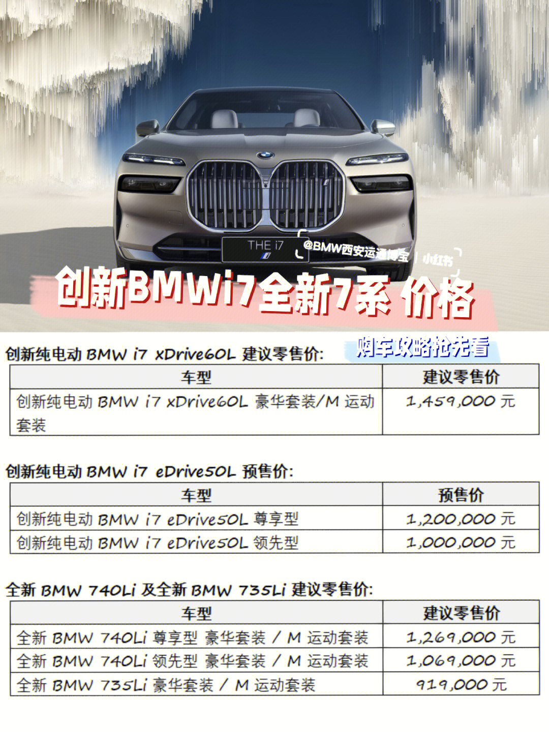 购车攻略抢先看bmwi7全新bmw7系价格来了