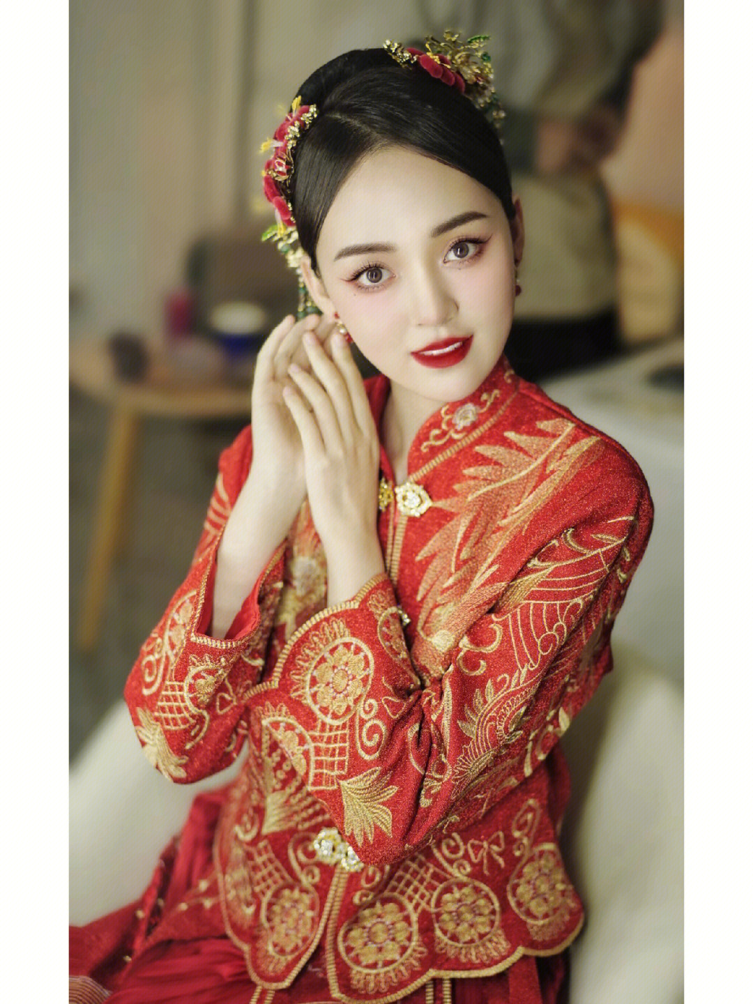 定妆照中式西式高级感新娘造型