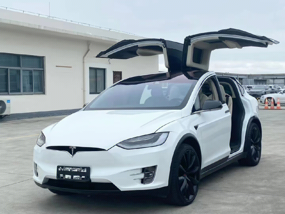 20年特斯拉modelx100d六座 终身免费超充,白外米色内饰