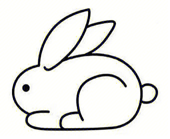 兔子简笔画简单 儿童图片