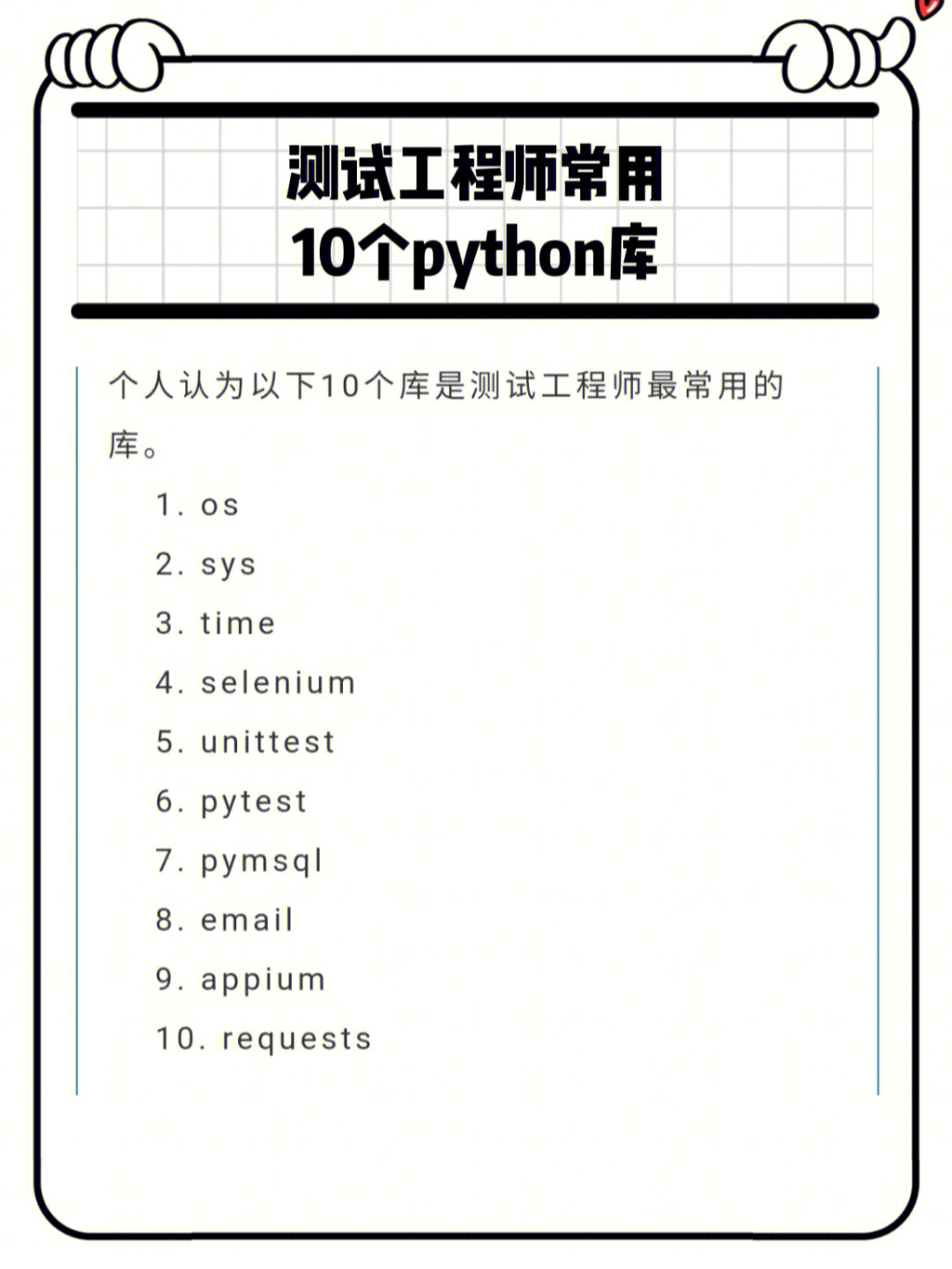测试工程师常用的10个python库