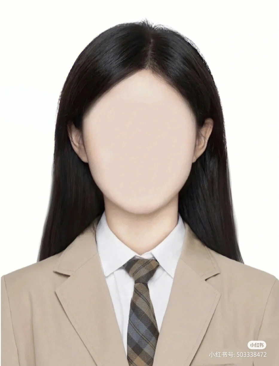 韩国证件照模板女无脸图片