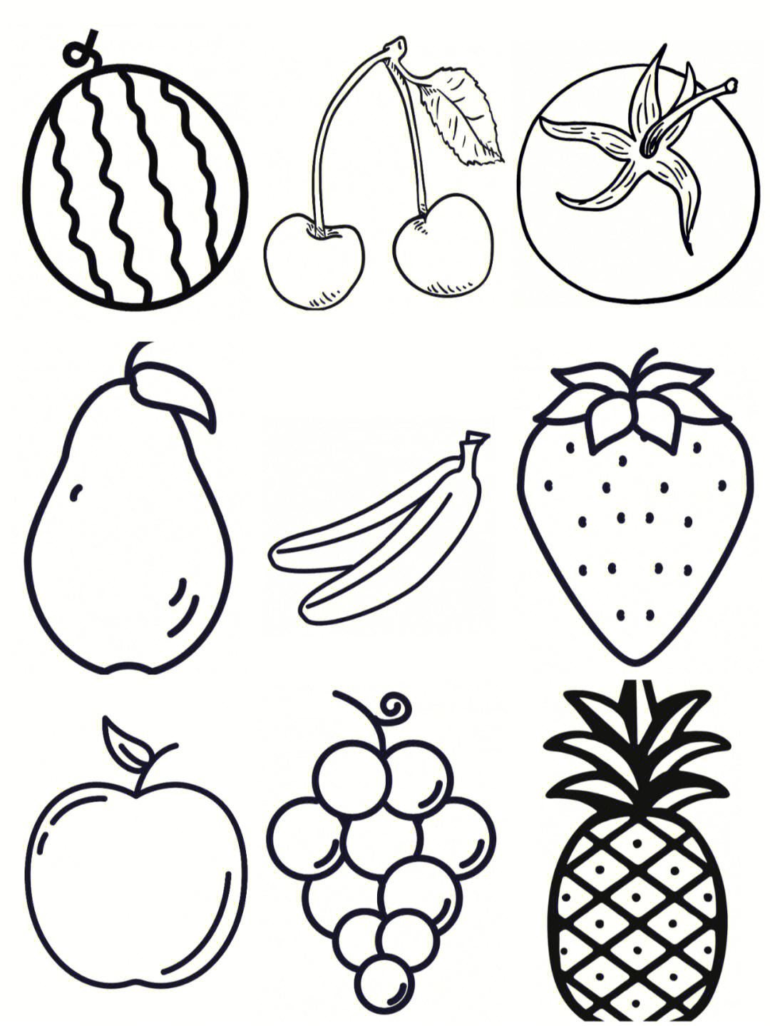 美味的水果简笔画图片