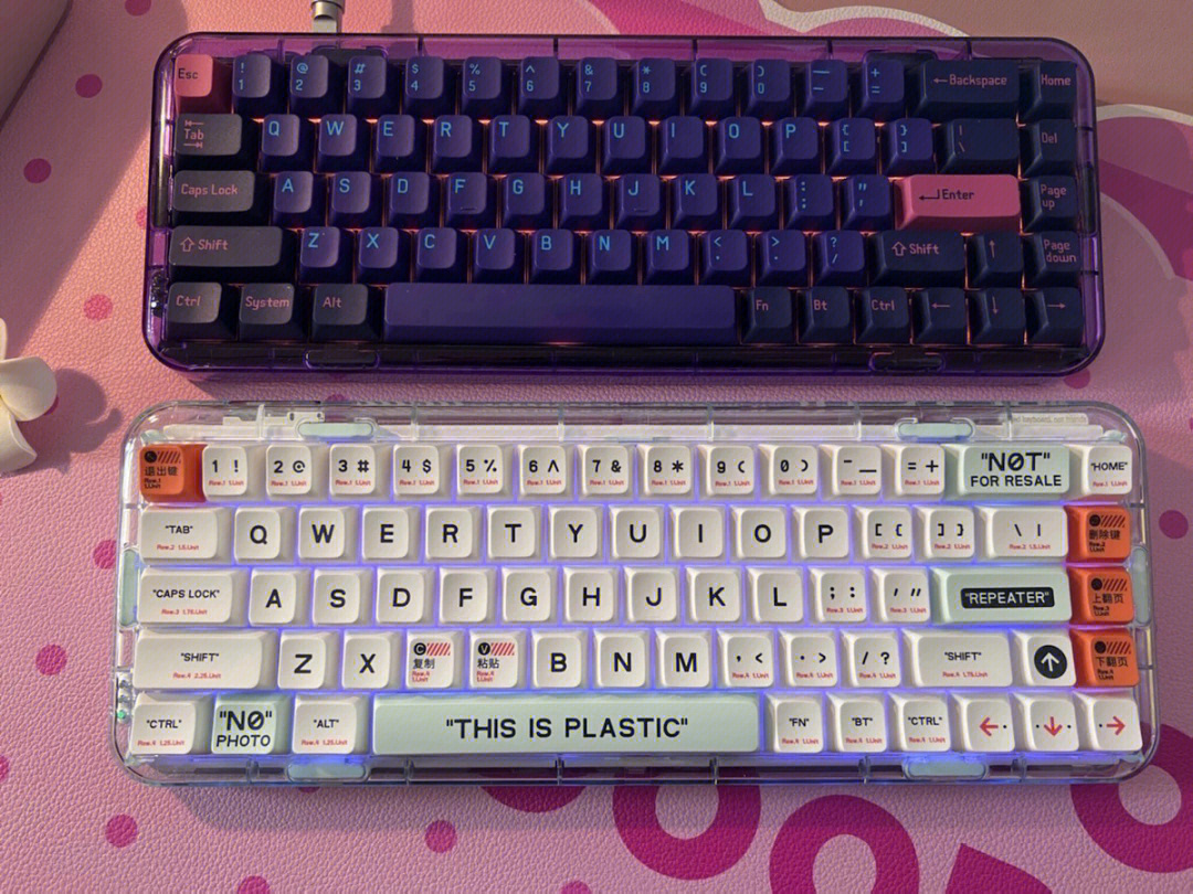 melgeek机械键盘mojo68霓虹和plastic怎么选
