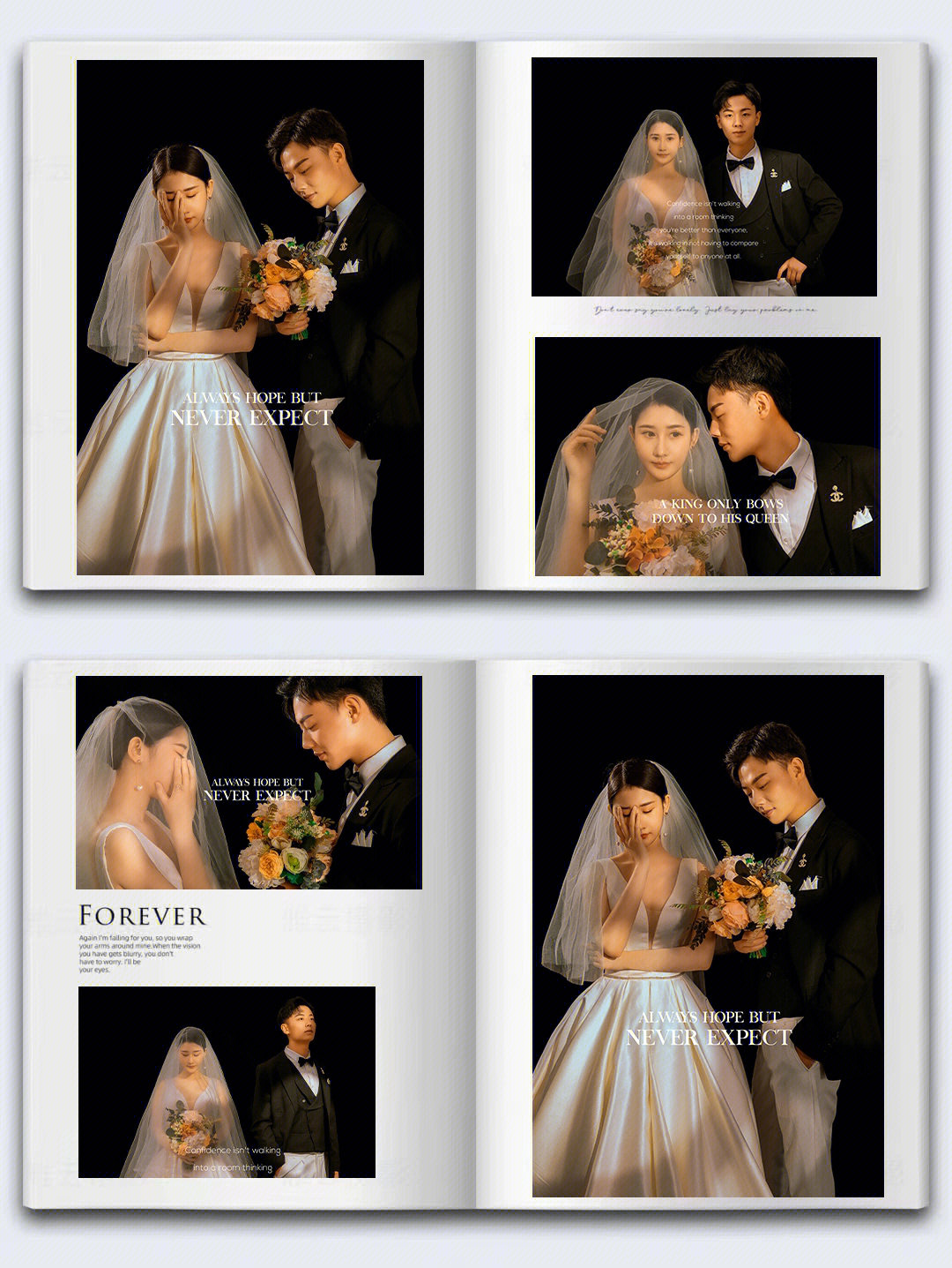 排版,不同风格的相册这样的婚纱照一定不会压箱底随时都可以拿出来的
