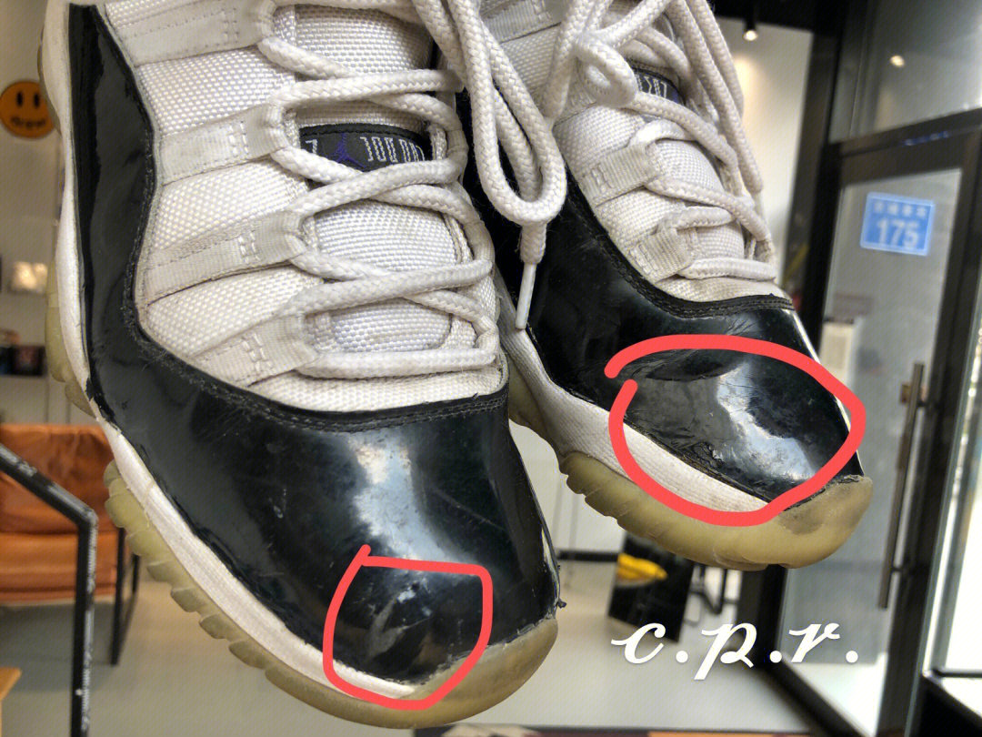 aj11康扣鞋面起毛图片