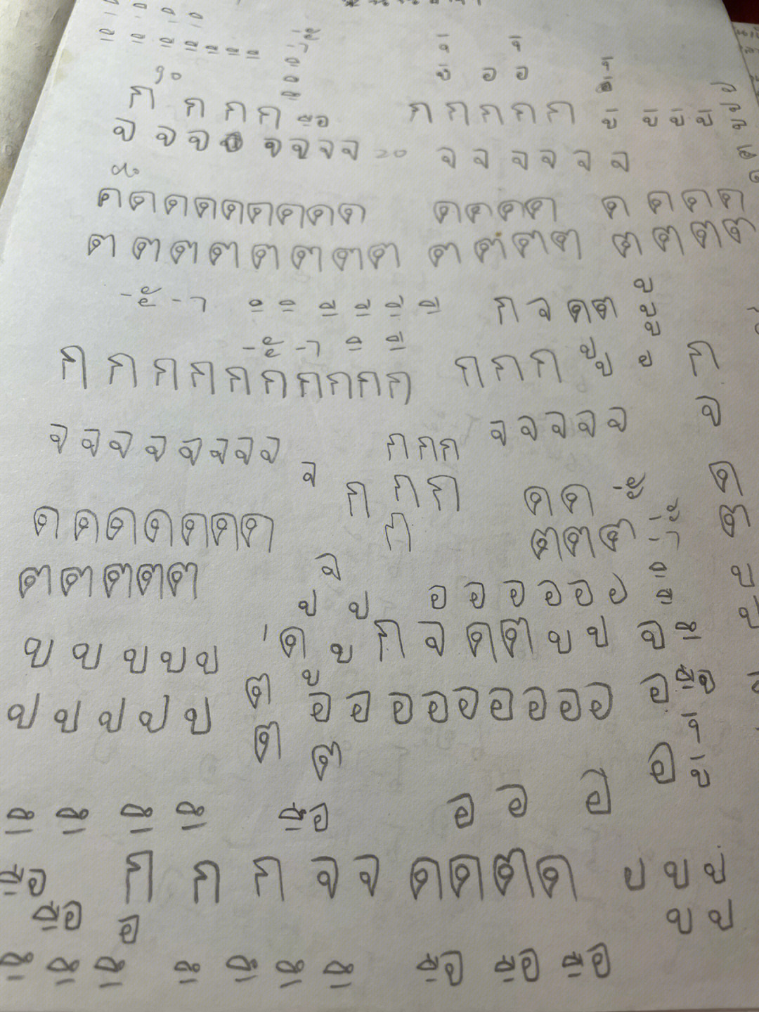 泰文手写体和印刷体图片