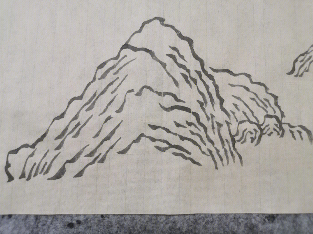 国画山的画法 披麻皴图片