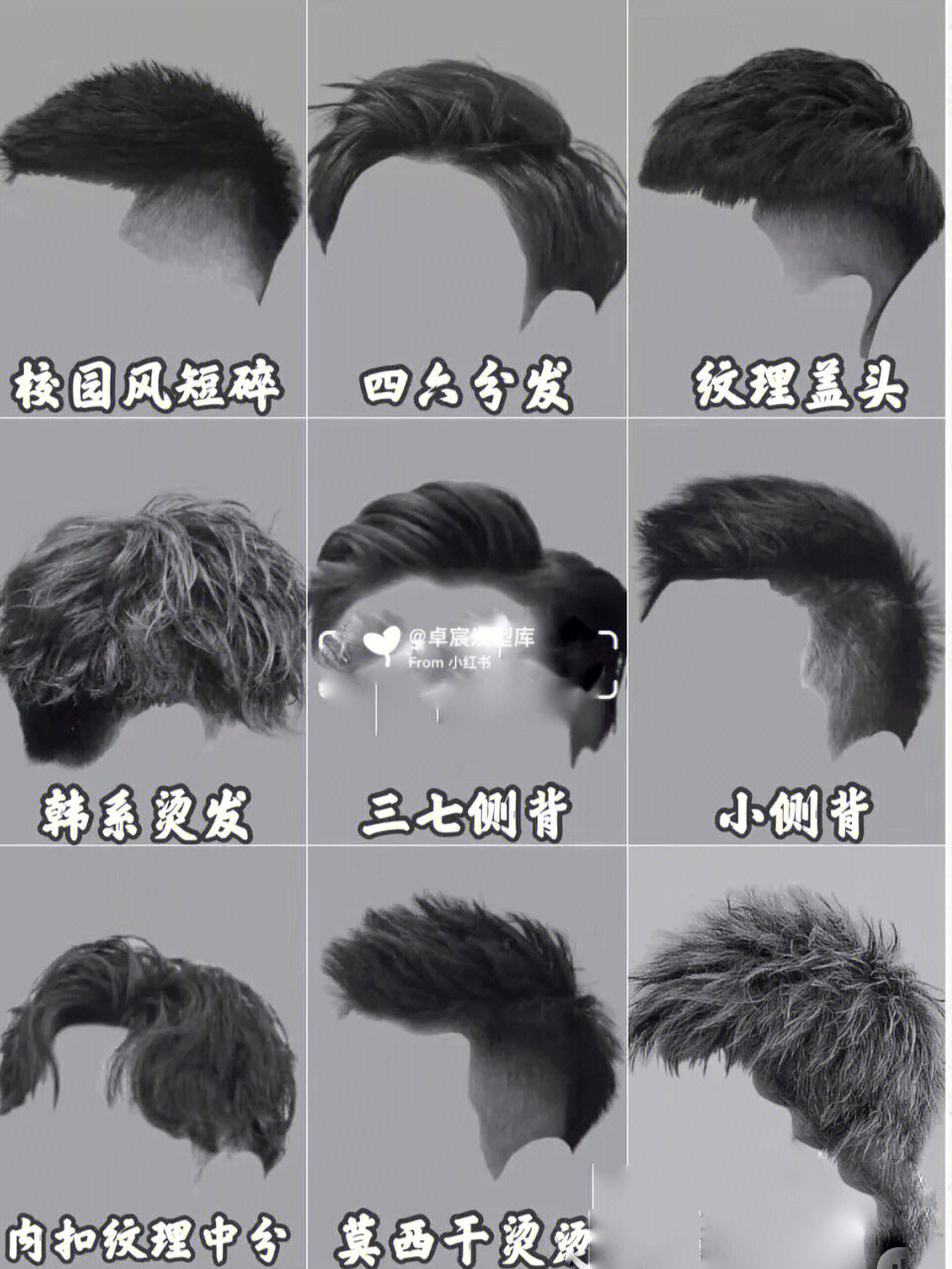 男生的发型种类及名称图片