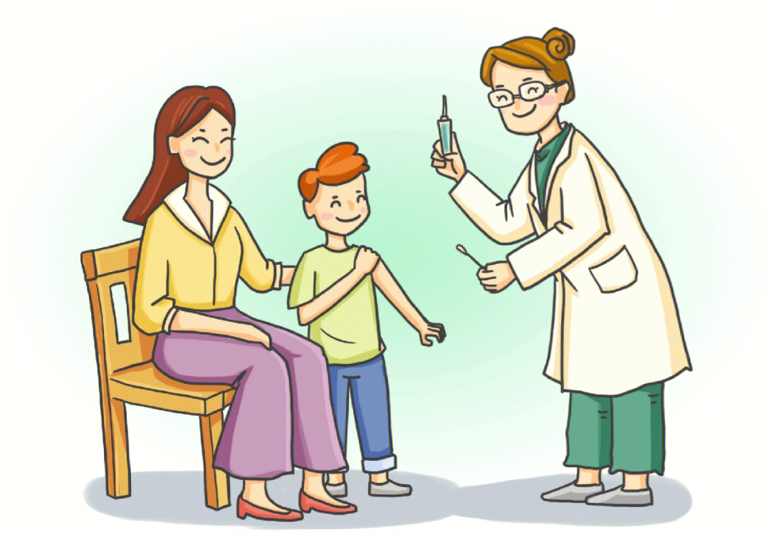 儿童接种新冠疫苗插画分享
