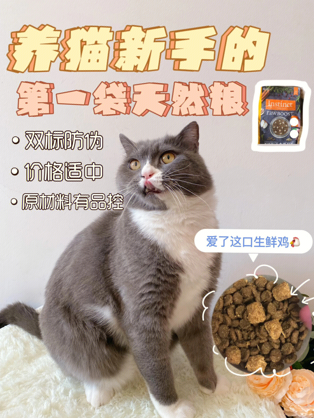 instinct生鲜本能生鲜鸡猫粮新手养猫必入