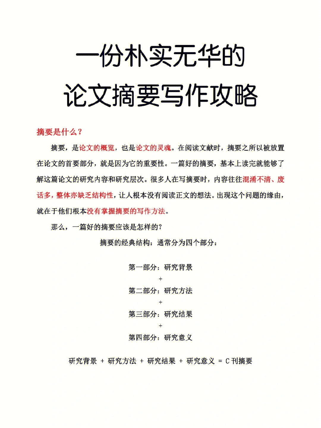 答应我发论文前先学会怎么写摘要好嘛01