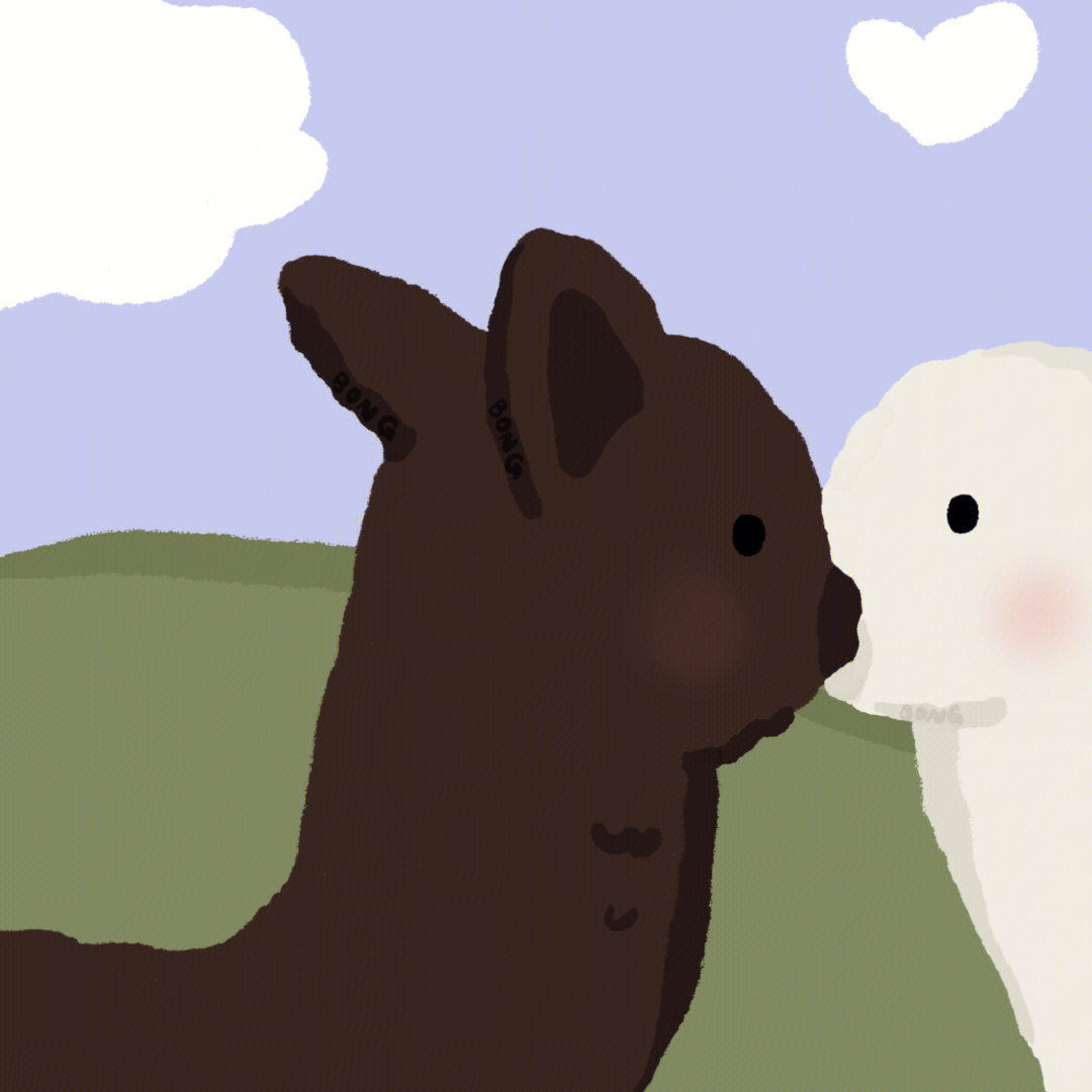 羊驼头像情侣图片