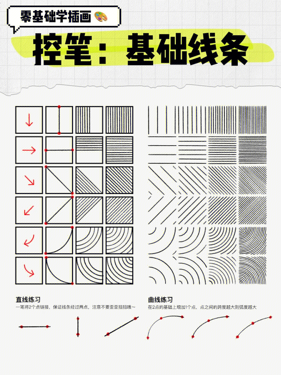 零基础学画画第一步应该做什么控笔训练1