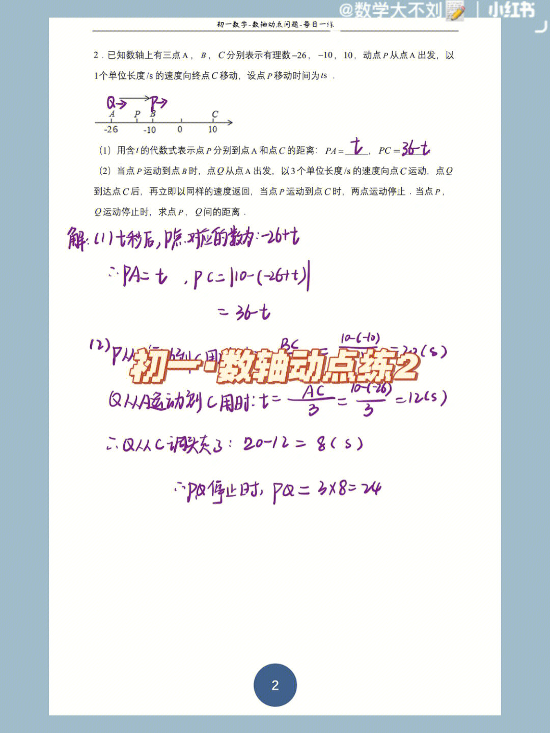 数学动点问题手抄报图片