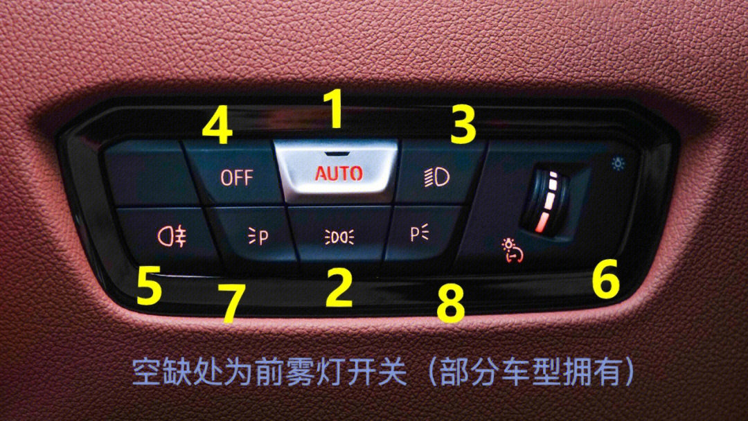 宝马各车型按键功能介绍之灯光区域