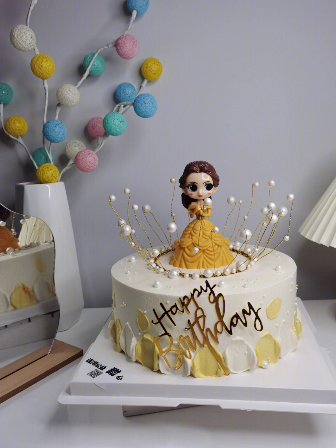 8寸贝尔公主小女孩生日蛋糕