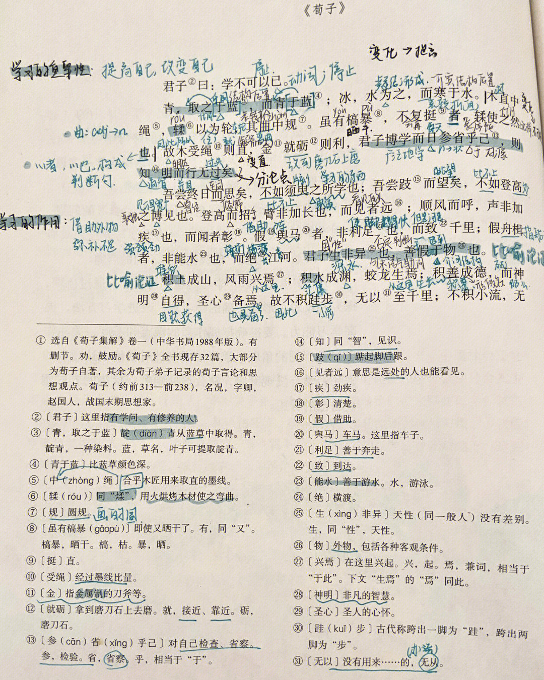 劝学高中课文图片