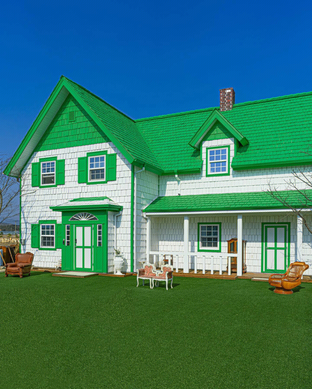高城郡95童话般的绿屋顶花园房,让人想起绿山墙的红头发安妮