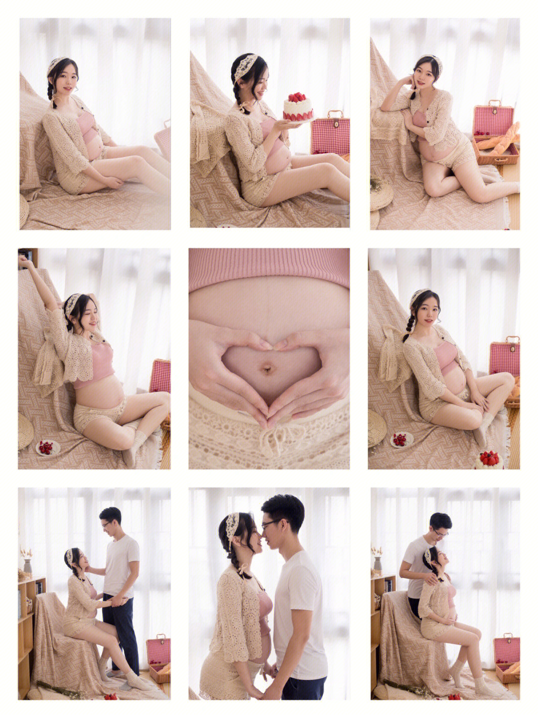 孕妇照照片动作图片