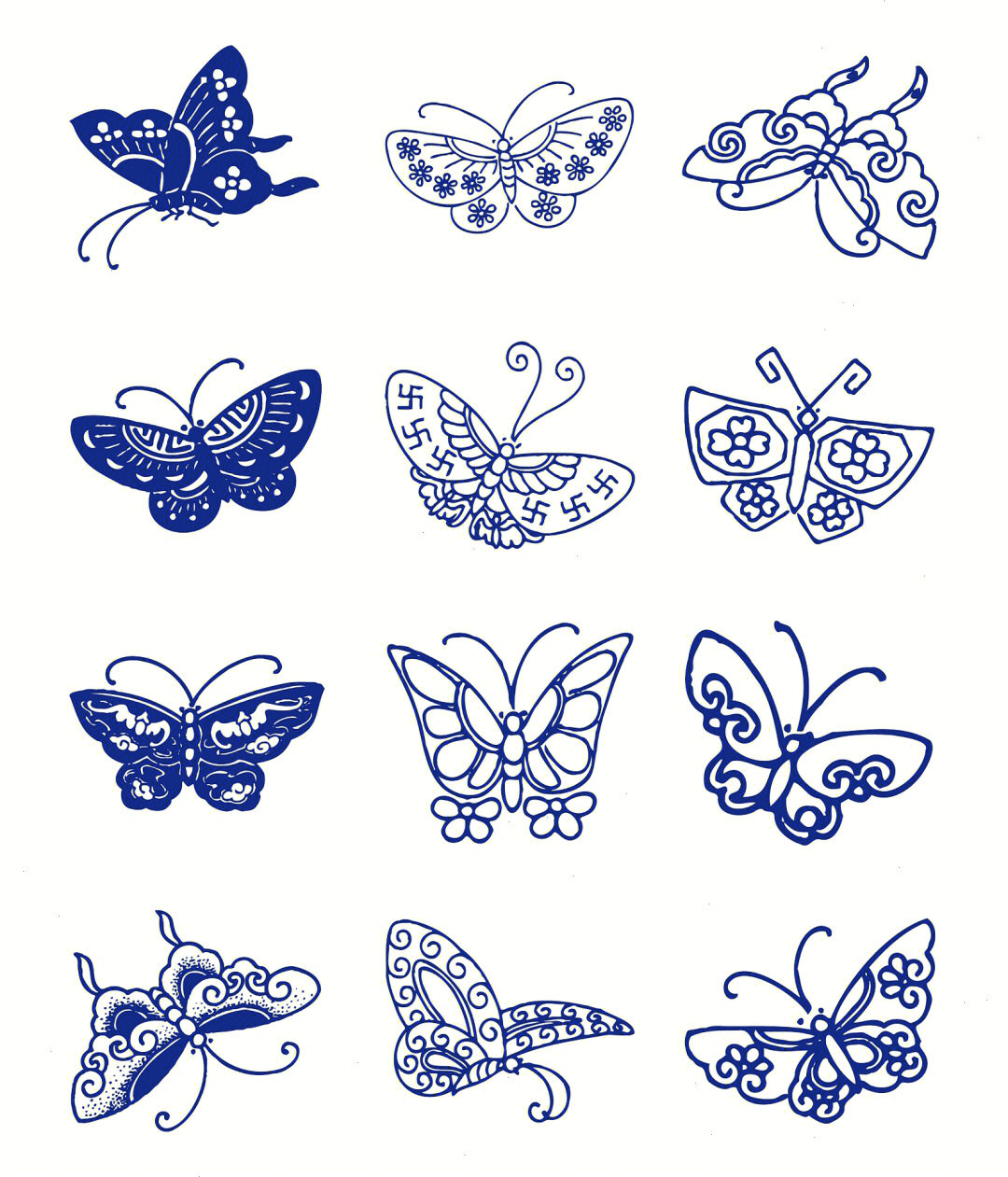中国传统纹样蝴蝶纹图片