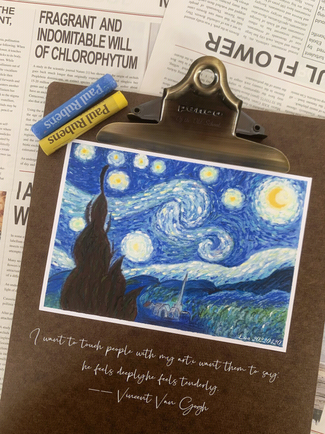 梵高星月夜 绘画教程图片