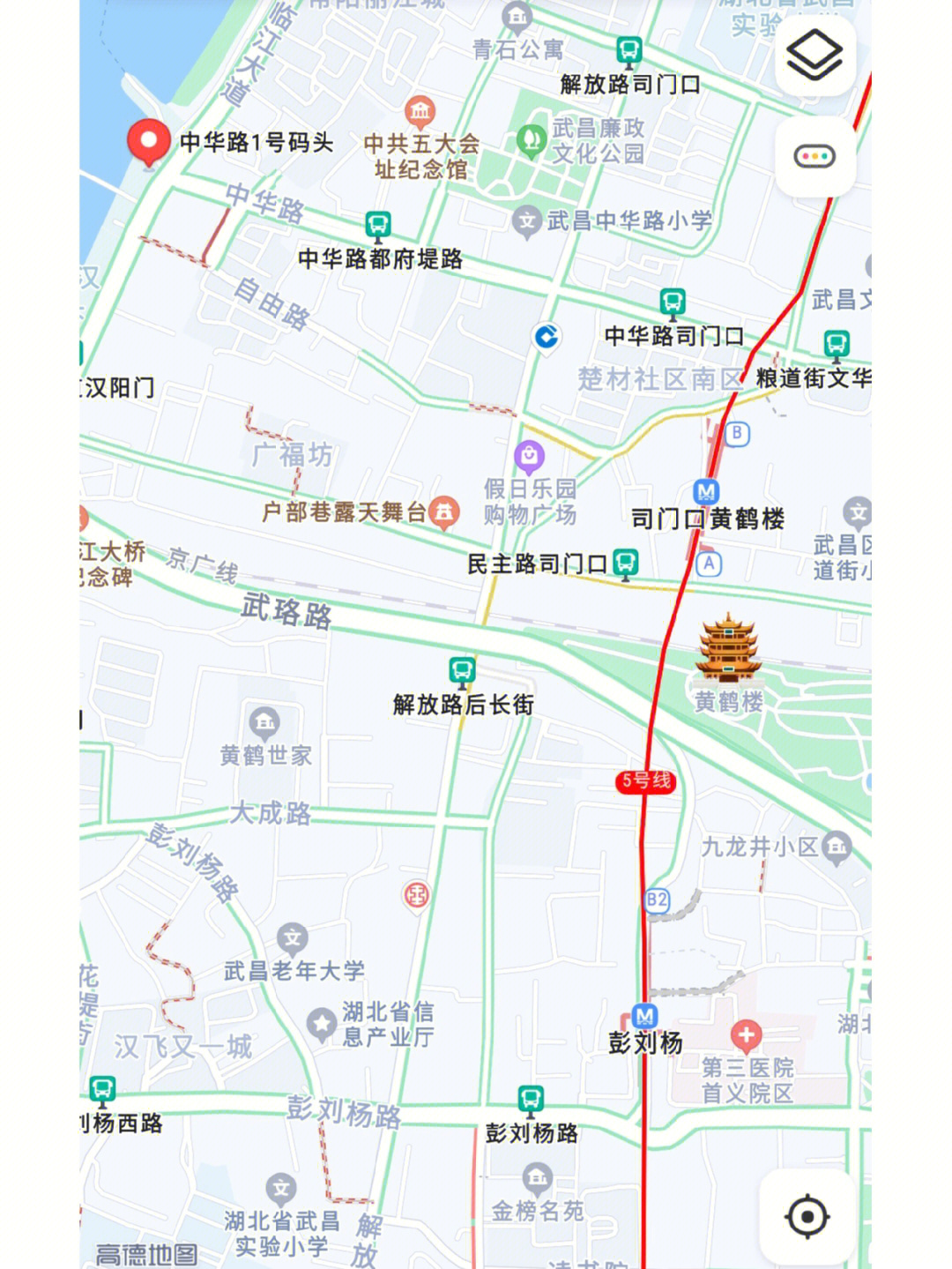 武汉黄鹤楼景区地图图片