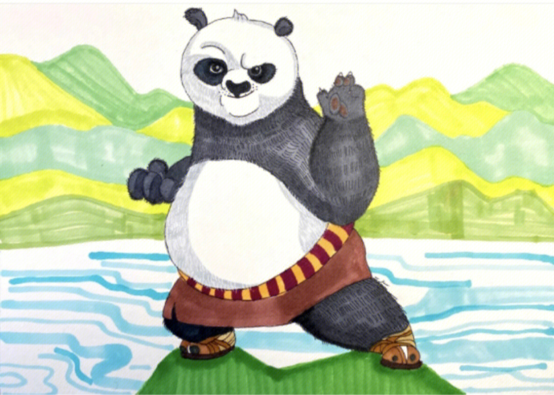 功夫熊猫的画法图片