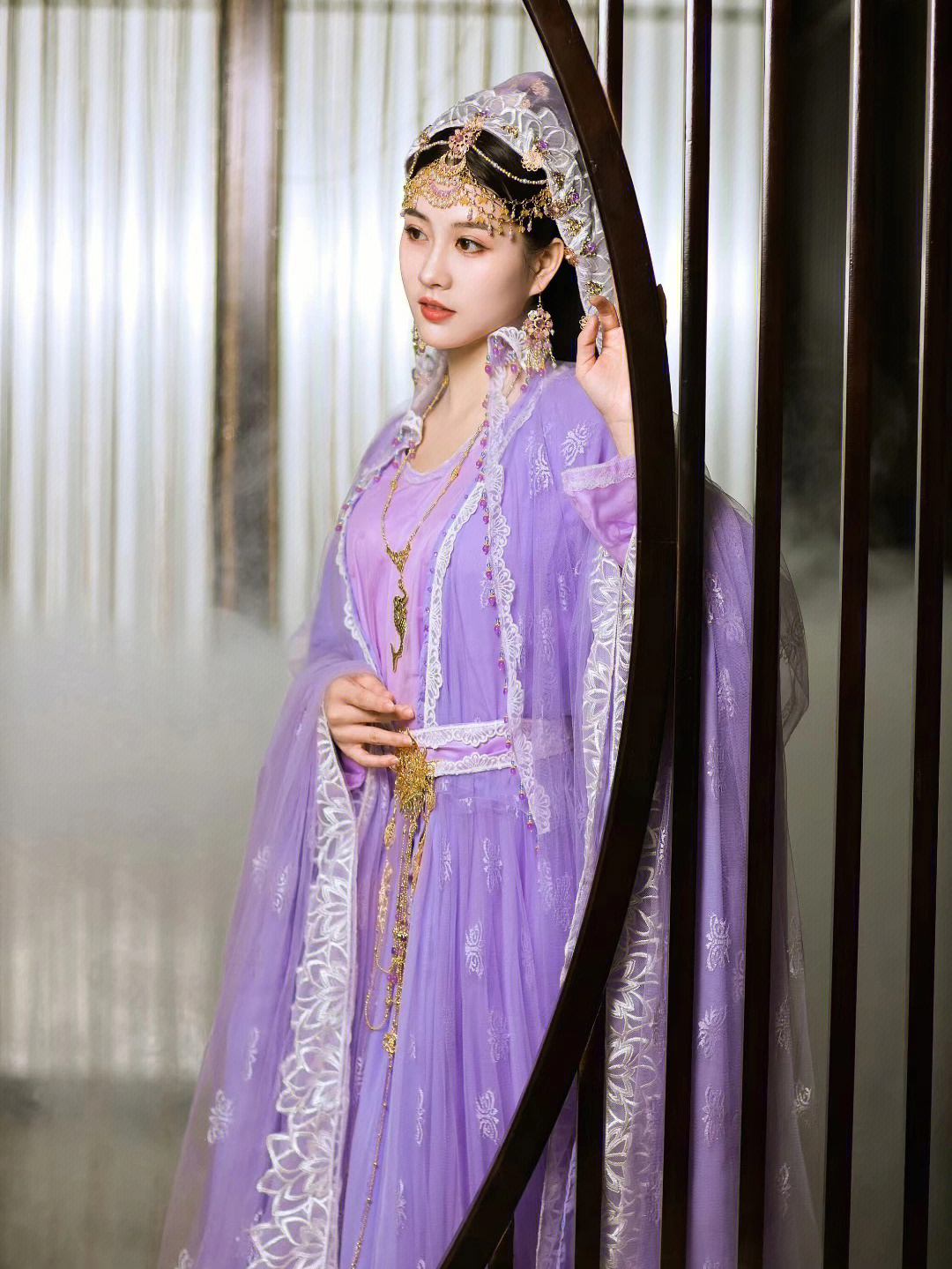 斛珠夫人陈小纭同款古装造型香芋紫90这个颜色真的绝绝子穿上就让人