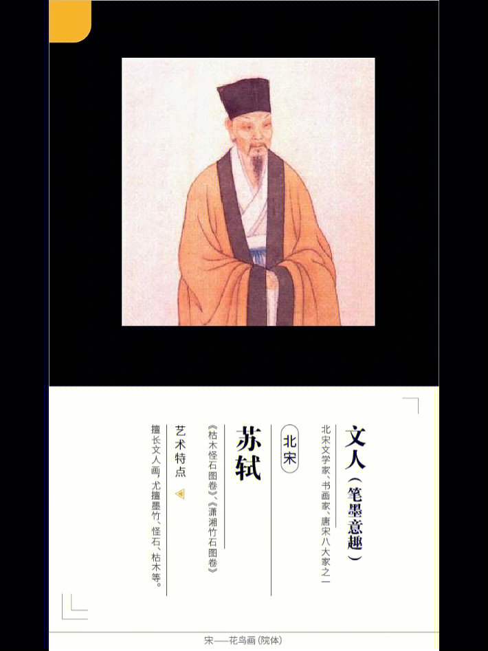 中美史宋代花鸟苏轼文同郑思肖