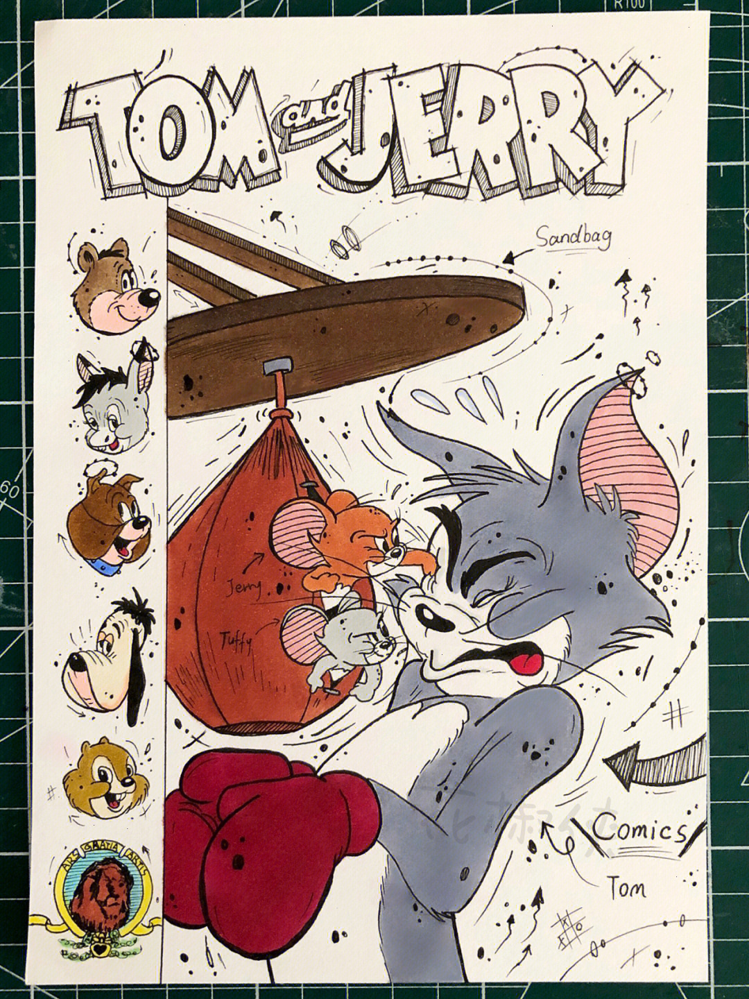 猫和老鼠手绘电影海报图片