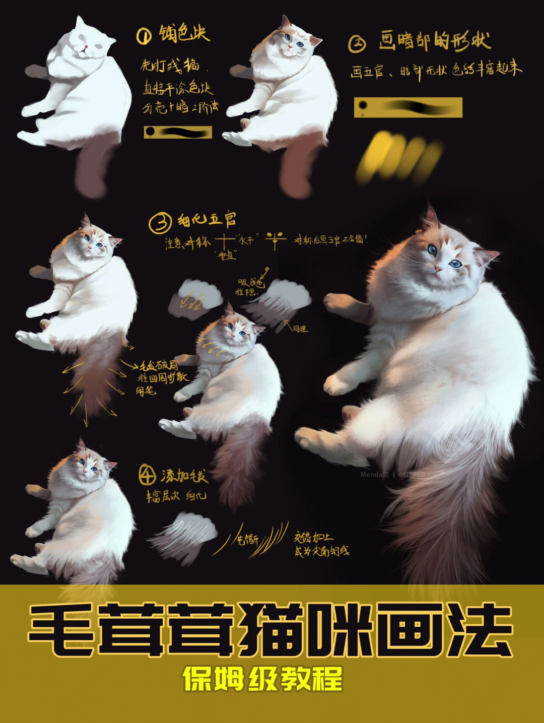 画布偶猫教程图片