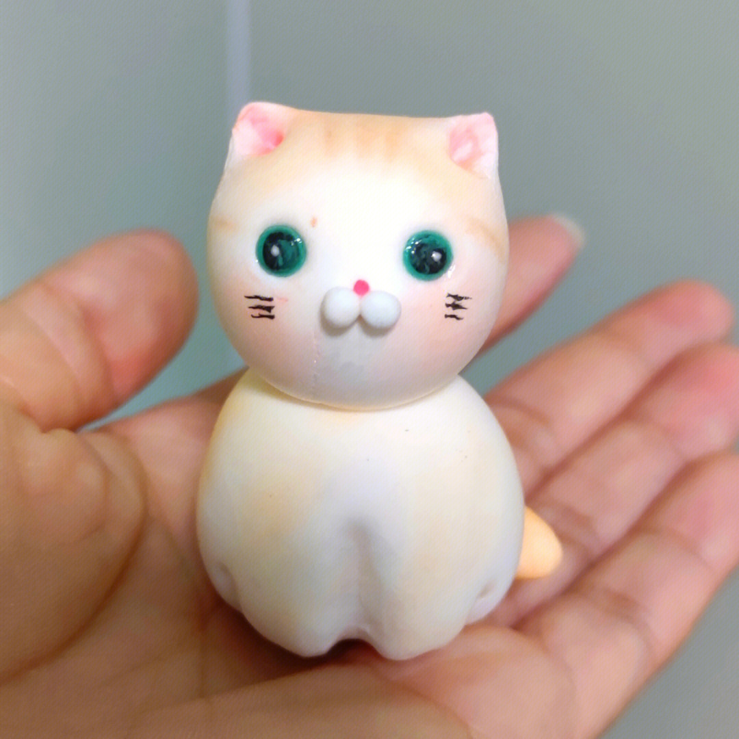 粘土制作可爱猫咪简单图片
