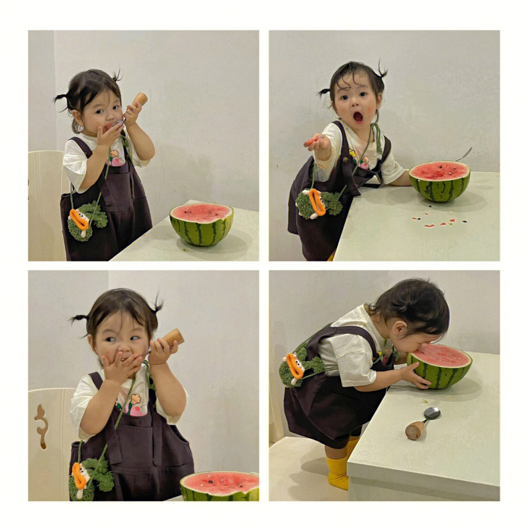 吃西瓜头像小孩图片