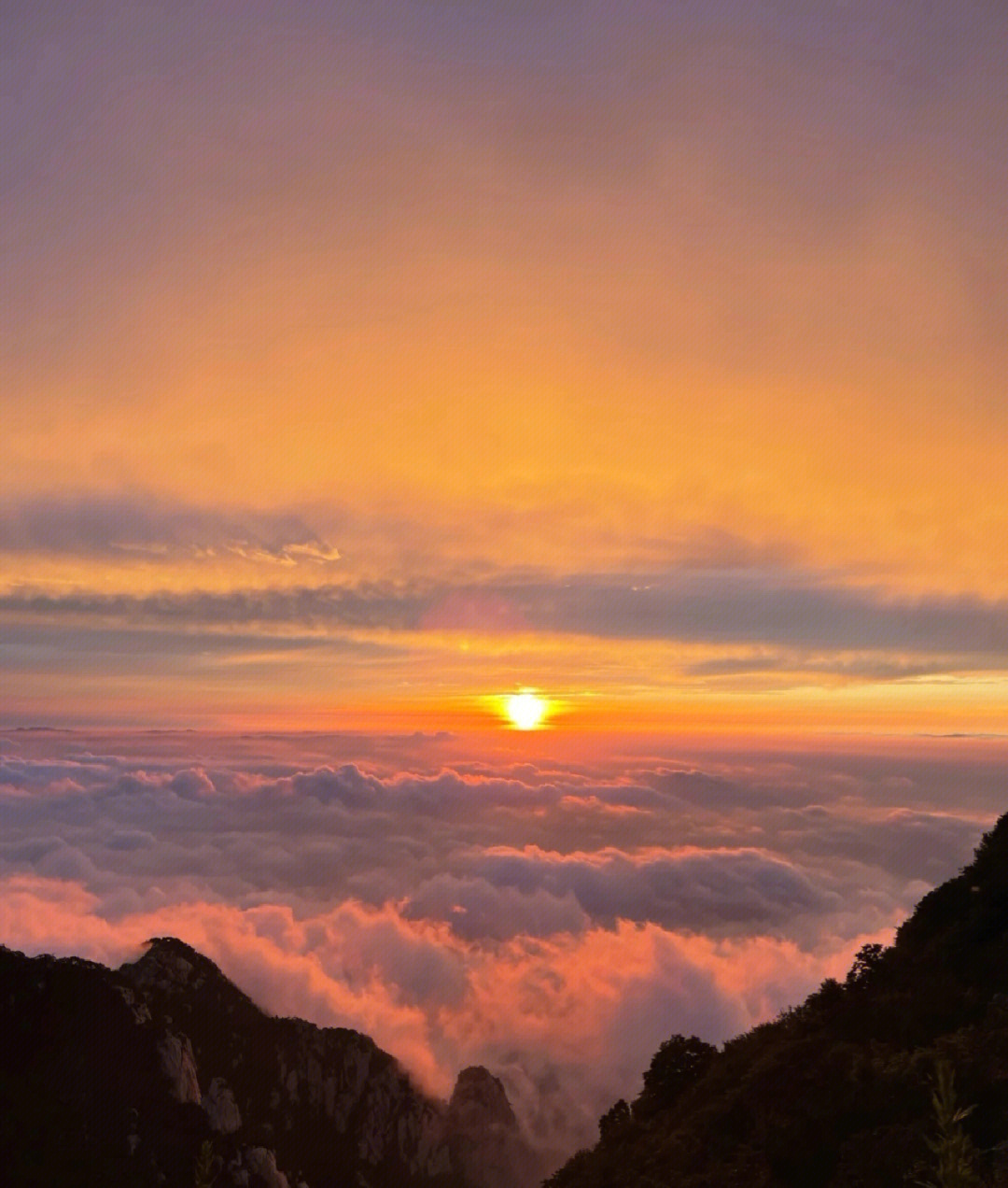 别人爬泰山看日出日落我爬泰山升仙