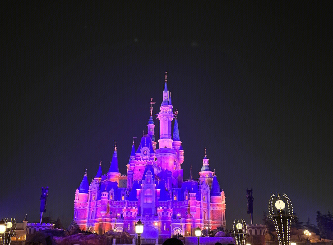 迪士尼乐园夜景图图片