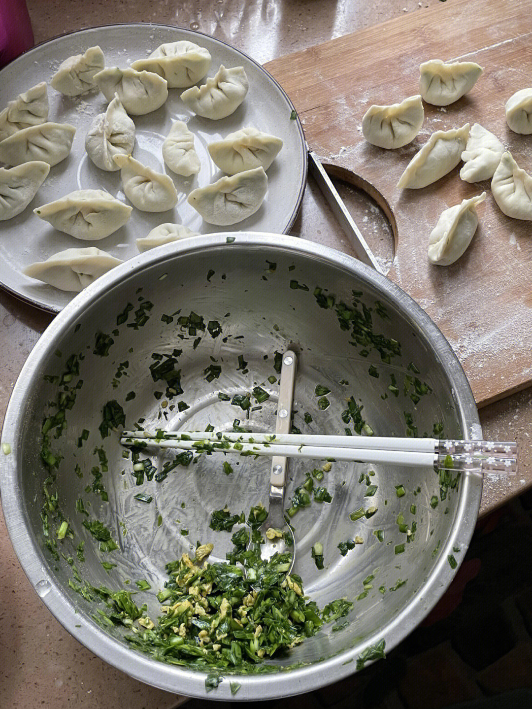 生饺子 自己做图片