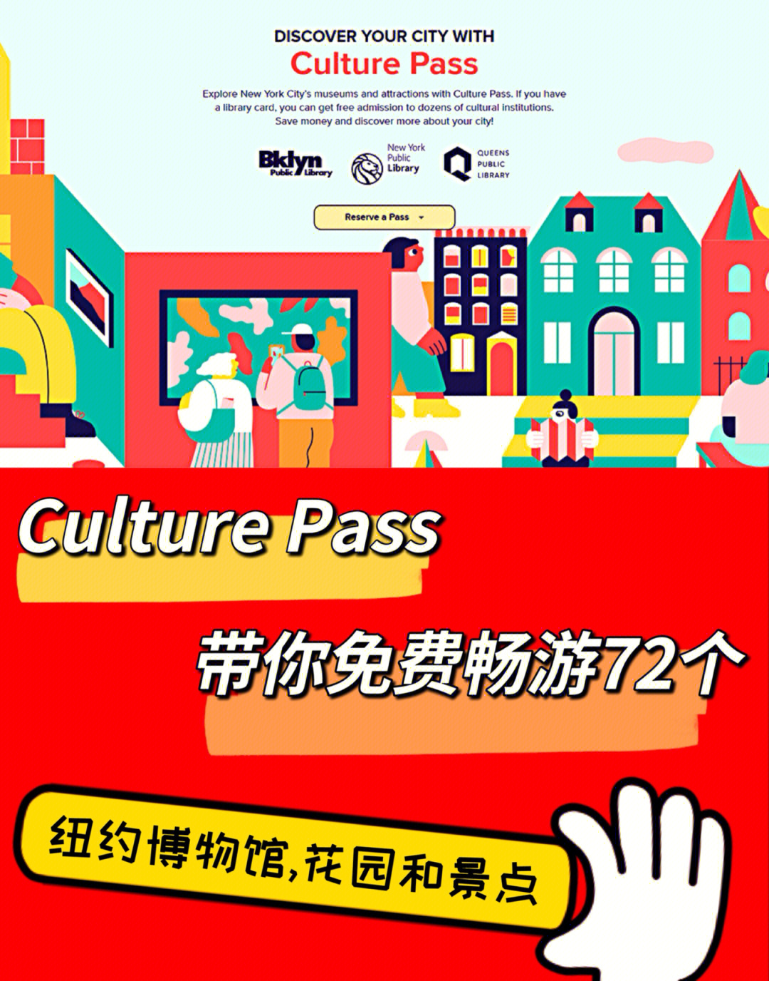 pass免费游玩72个纽约著名博物馆和景点～99culture pass文化通行证