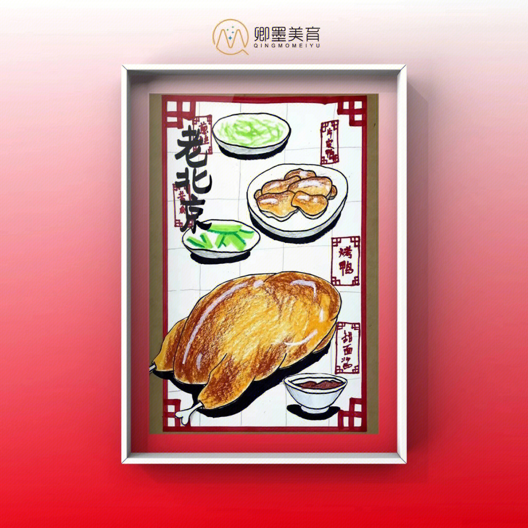 北京烤鸭怎么画教学图片