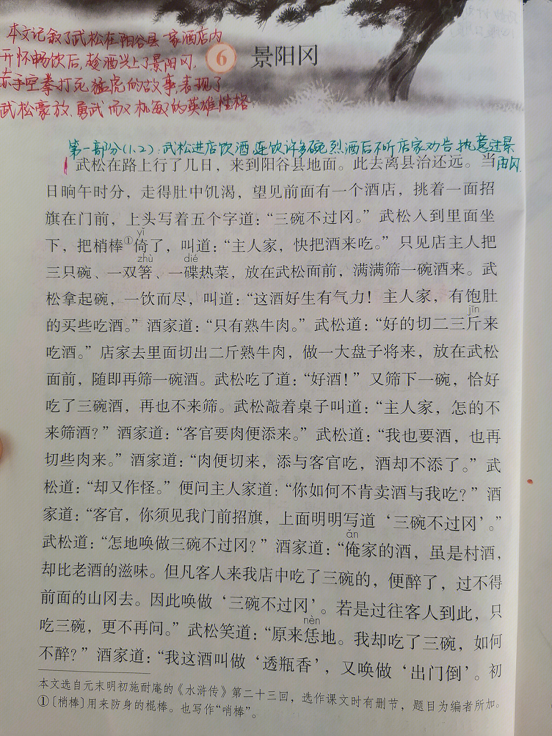 景阳冈的背景50字图片