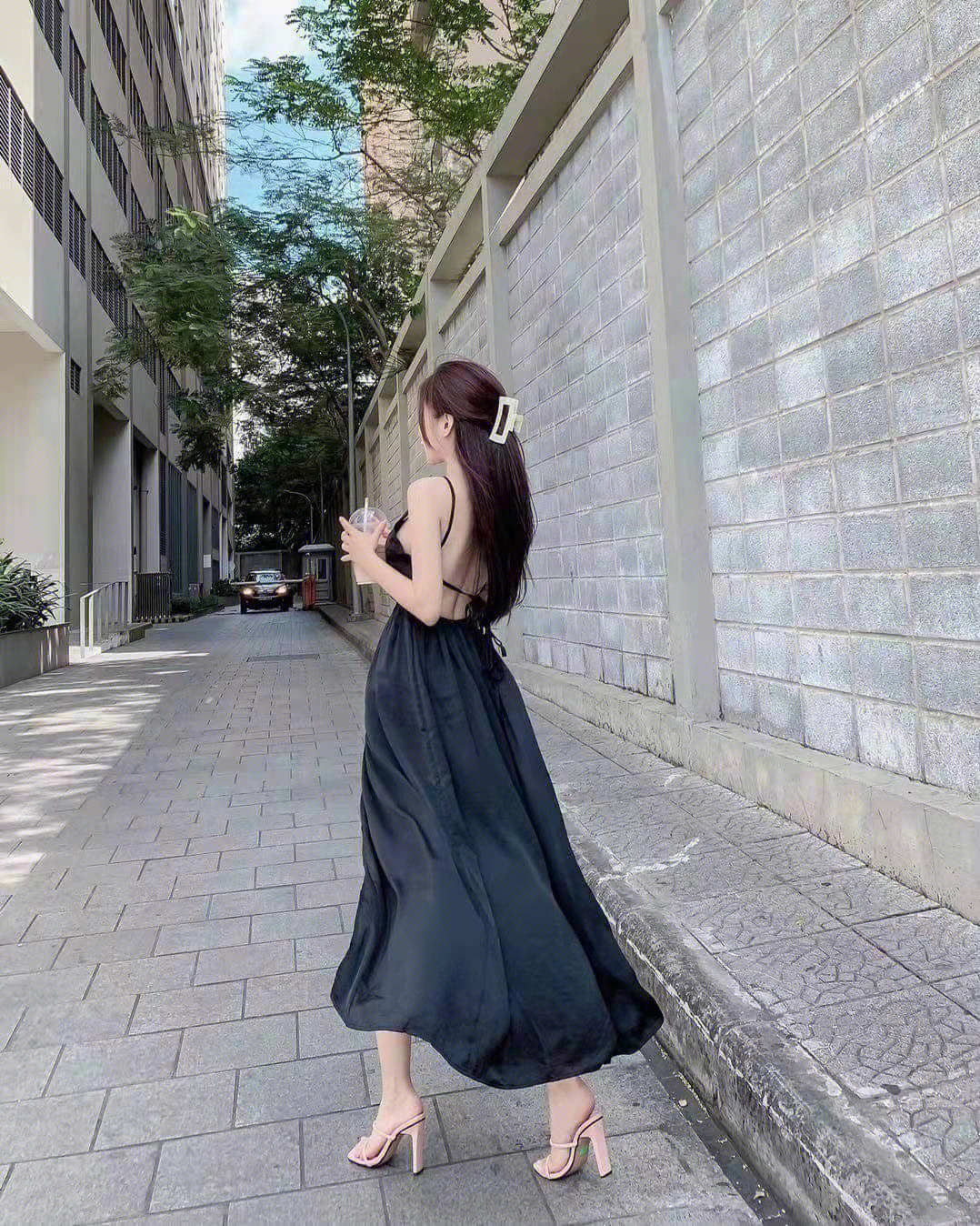 yn050406吊带低胸露背系带连衣裙v neck open back maxi dressrm59