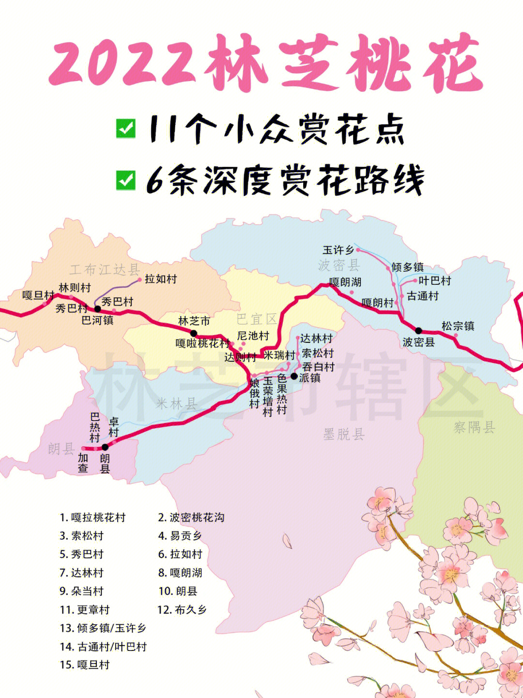 2022林芝桃花小众景点路线全攻略